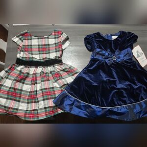 Two New Girls Dresses Size 4T..Is That Velvet?